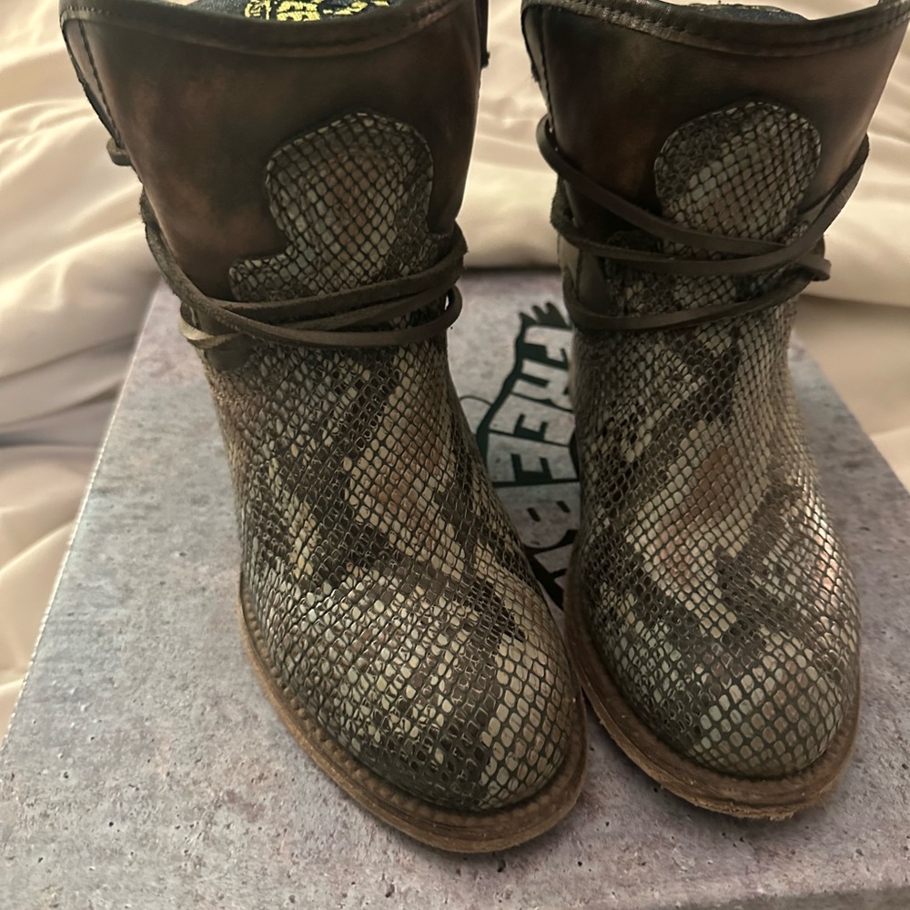 Freebird by Steven Brown and Gray Ankle Booties - Picture 6 of 10